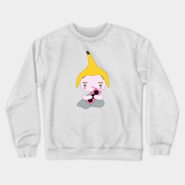 gpu and banana Crewneck Sweatshirt by Alesiart